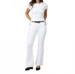 NEW LOLA DENIM alice high rise flare jeans in blue